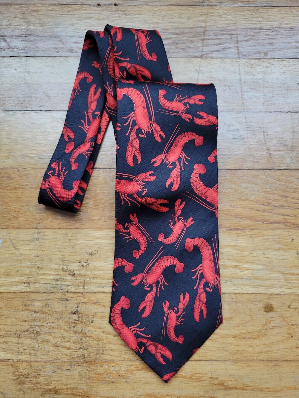 Utopia Vintage Lobster Print Silk Tie
